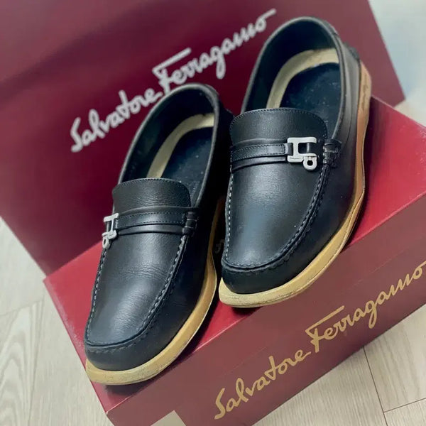 [BUNJANG] Ferragamo Women's Loafers Boat Shoes Sneakers Size 245 / 페라가모 백화점 정품 명품 로퍼 보트슈즈 스니커즈 245