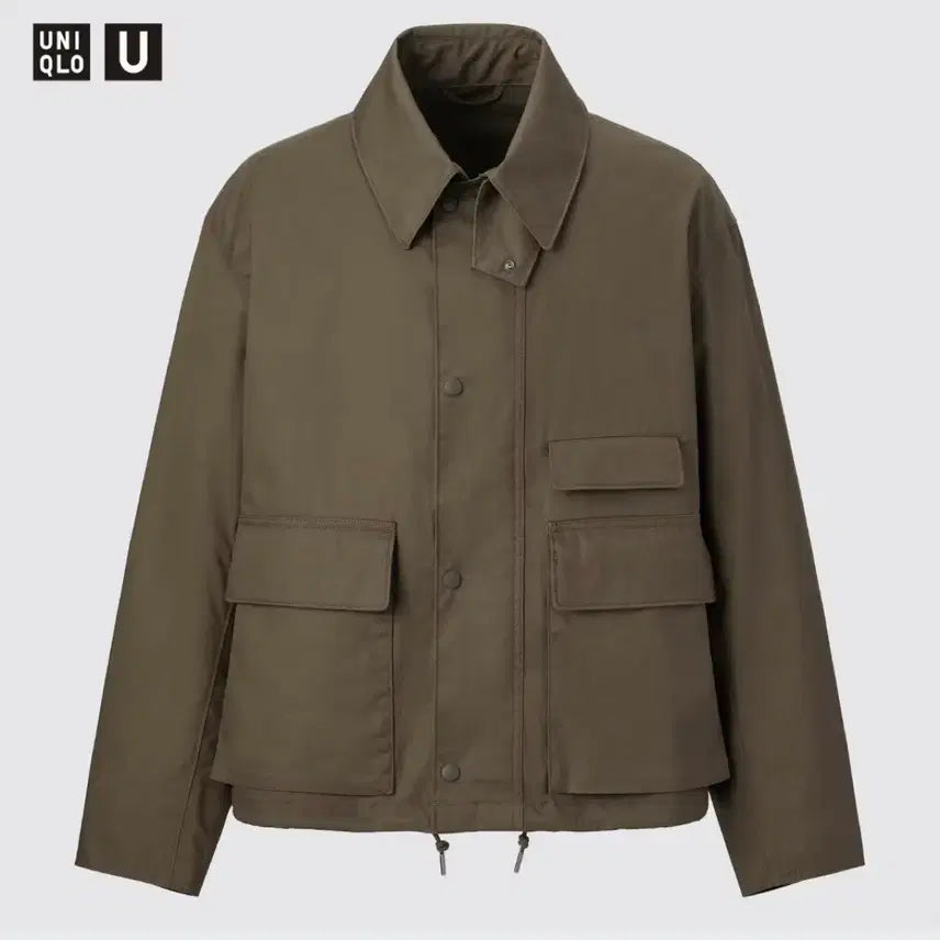 [BUNJANG] Uniqlo U Utility Short Blouson Brown / [L] 유니클로 U 유틸리티 쇼트 블루종