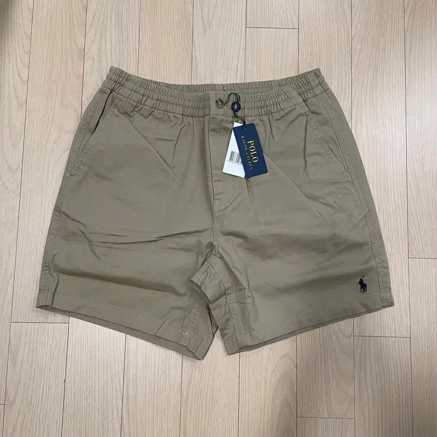 [BUNJANG] Polo Ralph Lauren Logo Cotton Shorts Beige Khaki M / [새제품] 폴로 Ralph Lauren 로고 면반바지 베이지 카키 M