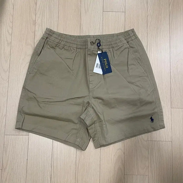 [BUNJANG] Polo Ralph Lauren Logo Cotton Shorts Beige Khaki M / [새제품] 폴로 Ralph Lauren 로고 면반바지 베이지 카키 M