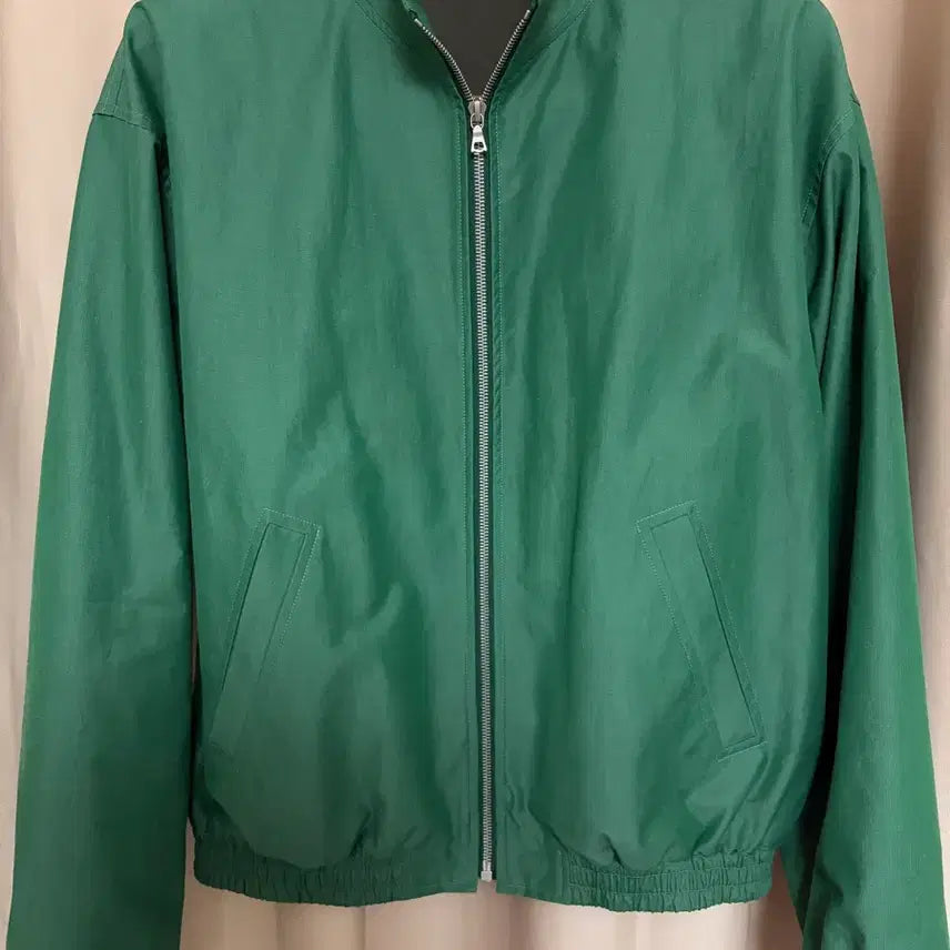 [BUNJANG] Auralee Fins Chambray Blouson Green Size 4 / 오라리 핀스 샴브레이 블루종 그린 4사이즈