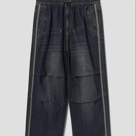 [BUNJANG] 8 Seconds 8s Banding Denim Track Jogger Pants / 에잇세컨즈 밴딩 데님 트랙 조거 팬츠