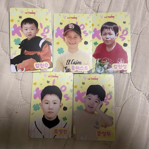 [BUNJANG] LG Twins 2023 Children's Day Photocard Set (5 types) / 엘지트윈스 어린이날 포토카드 5종 김진수 톨허스트 김진성 유영찬 문성주