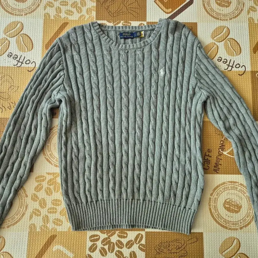 [BUNJANG] Polo Women's Cable Knit Sweater (Size 95) / 폴로 우먼스 케이블 꽈배기 니트(여성 95)