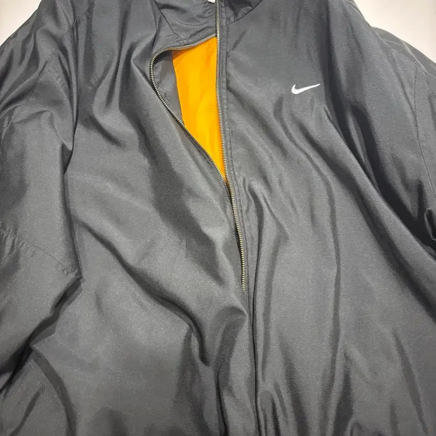 [BUNJANG] Nike NRG Solo Swoosh Satin Bomber Jacket Black 2XL / 나이키 NRG 솔로 스우시 사틴 봄버 자켓 블랙 쿰쾃 2xl