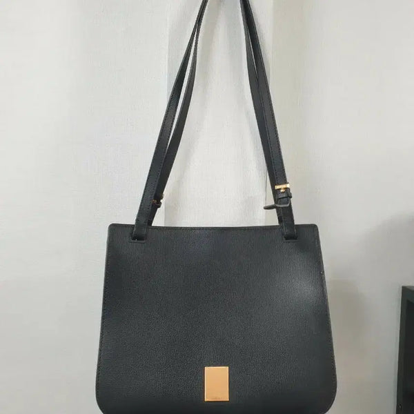 [BUNJANG] Couronne Black Leather Shoulder Bag / COURONNE 블랙 가죽 숄더백 여성 가방