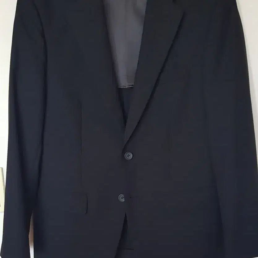 [BUNJANG] Men's Black Solid Suit Set / (새제품급) 남성정장 블랙세트-넥타이포함