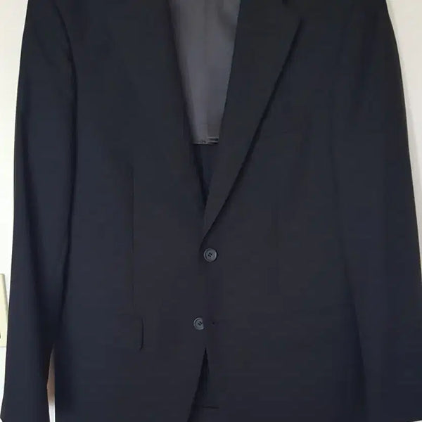 [BUNJANG] Men's Black Solid Suit Set / (새제품급) 남성정장 블랙세트-넥타이포함