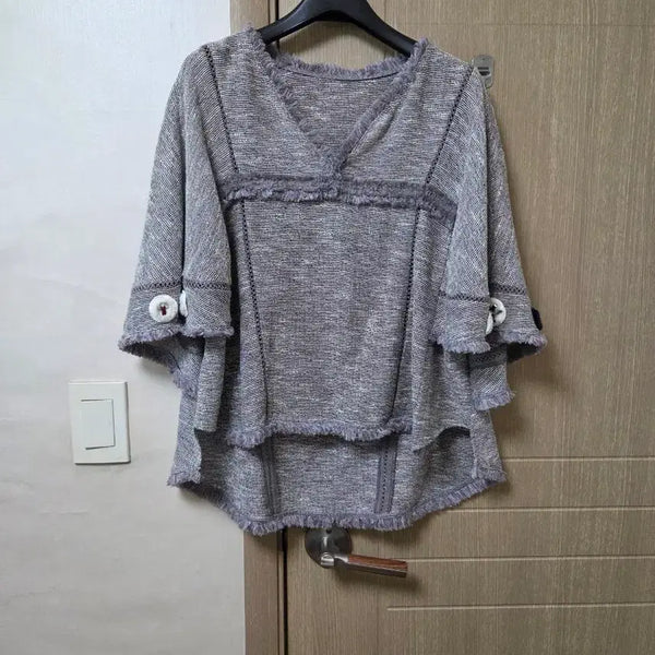 [BUNJANG] DEWL Women's Tweed Linen Blouse Size 55 / 듀엘 여성 트위드 린넨 블라우스 55