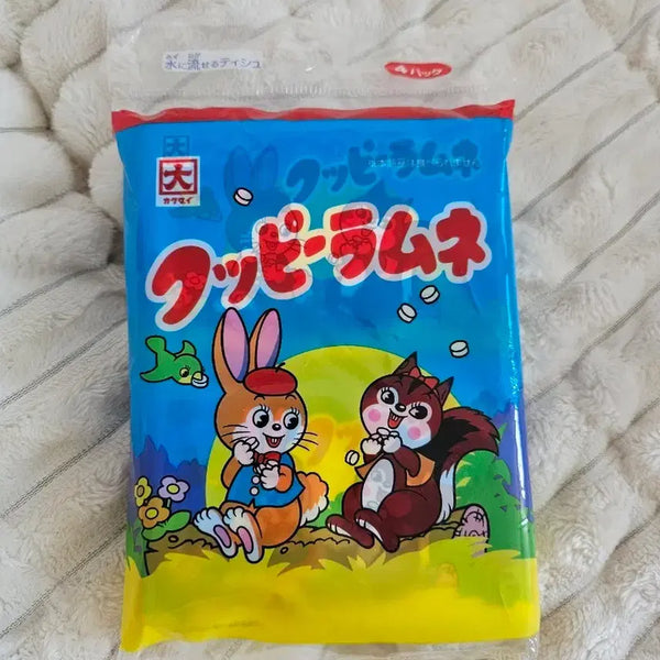 [BUNJANG] Kawasei Kuppi Ramune Cotton Tissue Pack (4 Rolls) / 카와세이  쿠삐 람네 화장지 티슈