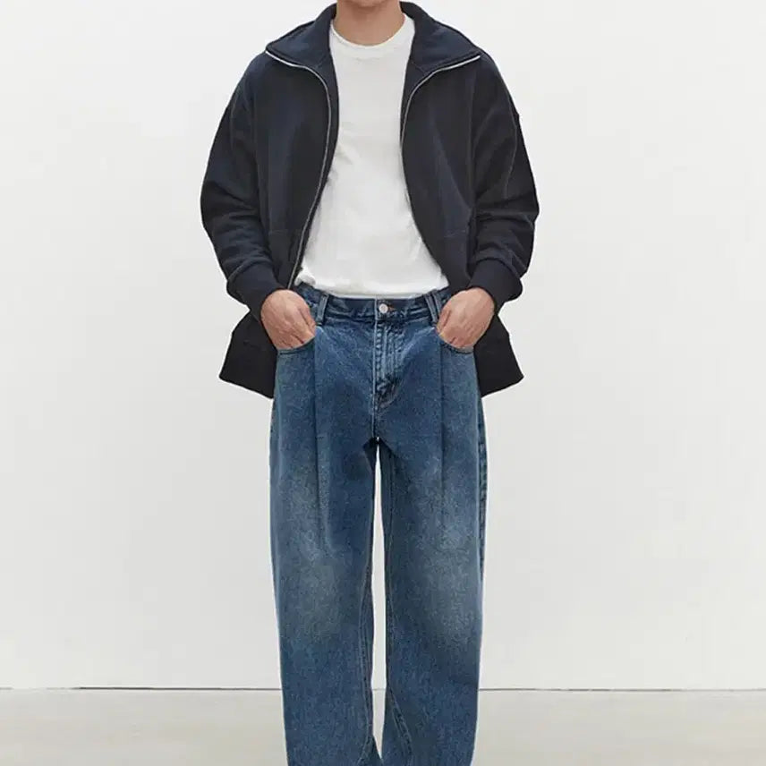 [BUNJANG] DECKET Deep Pleats Wide Jeans DCPT03 (28) / [1+1](새상품)데케트 딥 플리츠 와이드진 DCPT03(28)