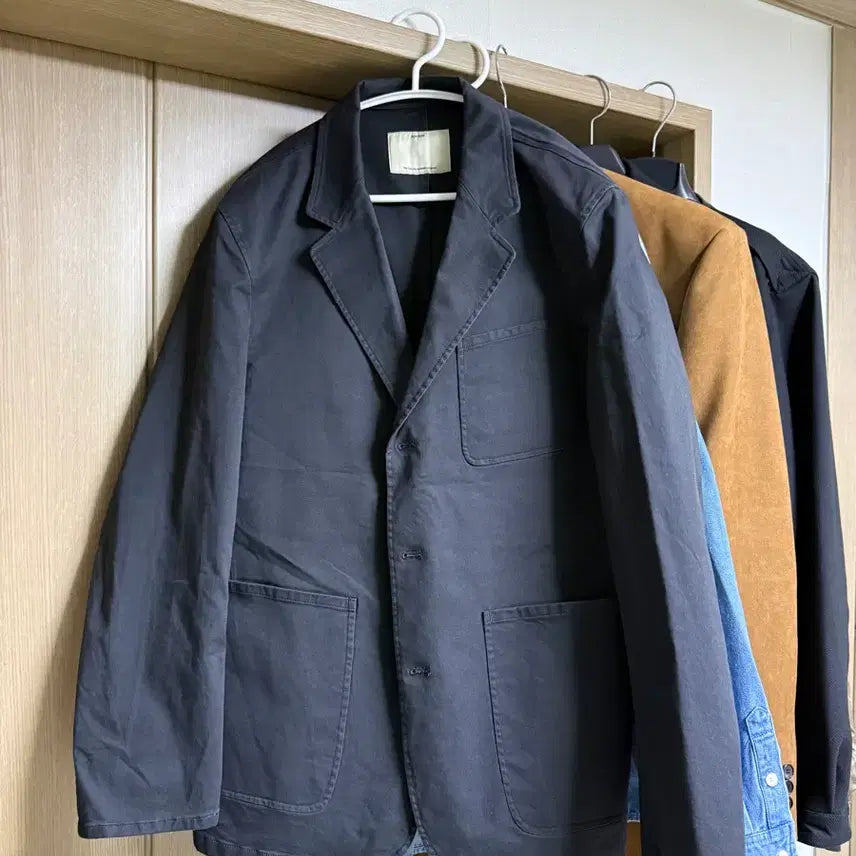 [BUNJANG] Poterri Washed Sport Jacket Charcoal Size 3 / 포터리 워시드 스포츠 자켓 챠콜 3사이즈