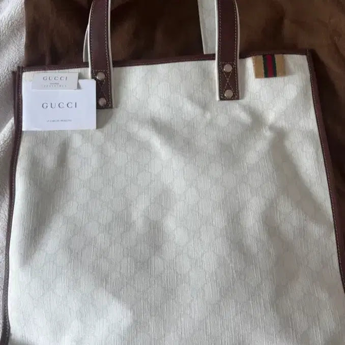 [BUNJANG] Gucci Supreme Three-Stripe PVC Cabas Shoulder & Tote Bag / 구찌 슈프림 삼선 PVC 카바스 숄더&토트백