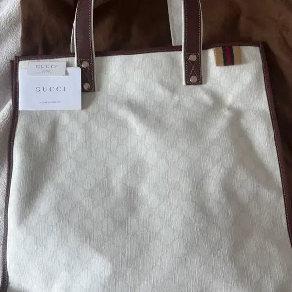 [BUNJANG] Gucci Supreme Three-Stripe PVC Cabas Shoulder & Tote Bag / 구찌 슈프림 삼선 PVC 카바스 숄더&토트백