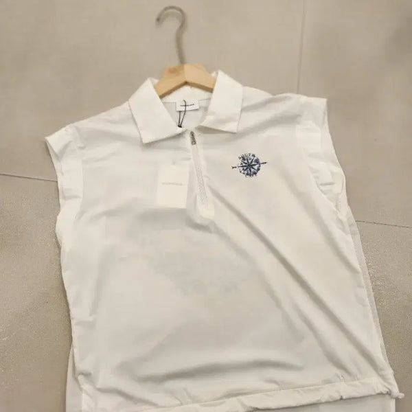 [BUNJANG] Southcape White Sleeveless Polo Shirt / 바로배송)사우스케이프 화이트 민소매 폴로티