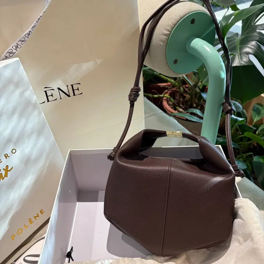 [BUNJANG] Polène Clutch Shoulder Bag White / 폴렌느 클러치백 숄더백 모카  여성