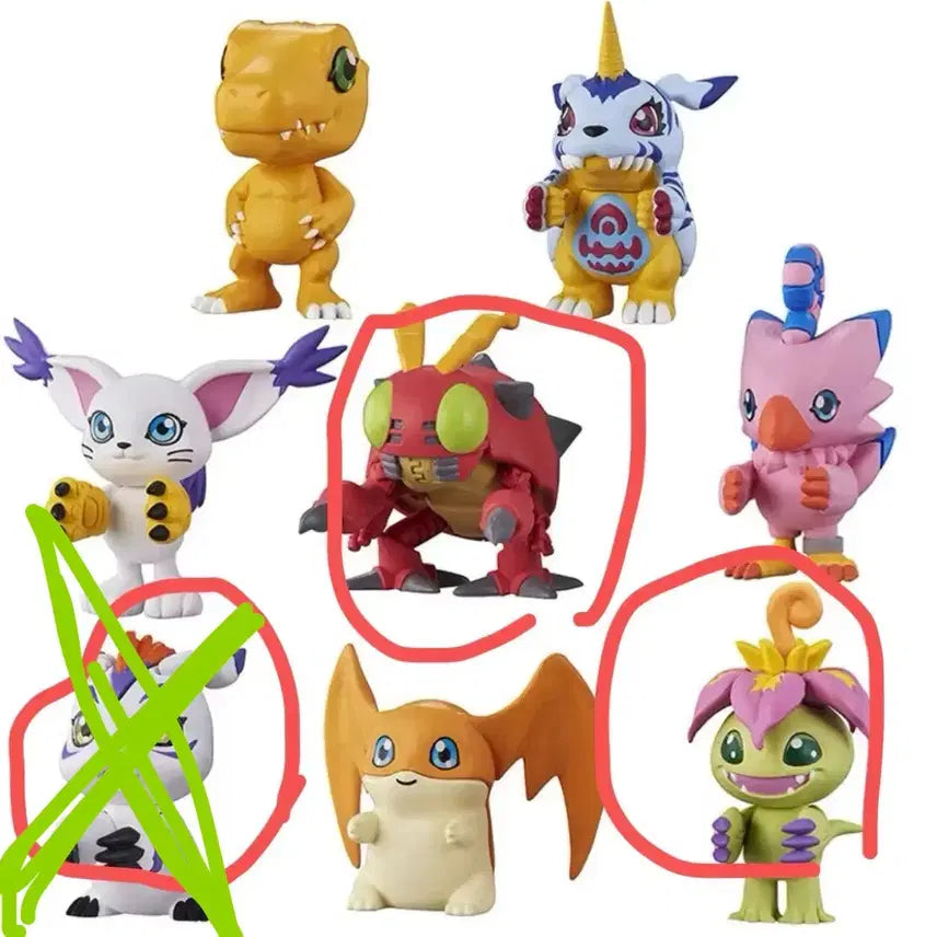 [BUNJANG] Digimon Adventure Naranhi Gacha Tentomon, Palmon, Tentomon / 디지몬 어드벤처 나란히 가챠 쉬라몬 팔몬 덴타몬