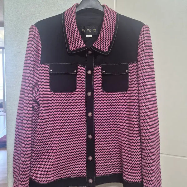 [BUNJANG] Women's Jacket with Pink Pattern / 여성 자켓