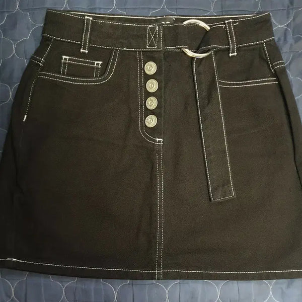 [BUNJANG] Urban Outfitters BDG Stitch Velcro Mini Skirt Black (S) / (단종매물) 얼반아웃피터스 BDG 스티치 벨크로 미니스커트 블랙 (S)
