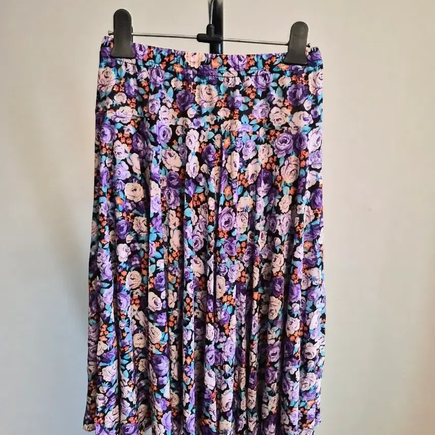 [BUNJANG] Flower Pattern Skirt / (새상품)플라워 패턴 여성 꽃무늬 치마 free size
