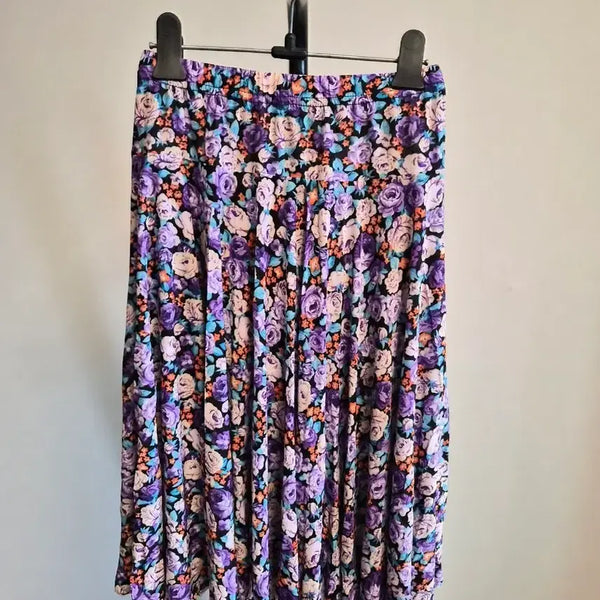 [BUNJANG] Flower Pattern Skirt / (새상품)플라워 패턴 여성 꽃무늬 치마 free size