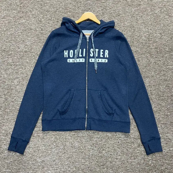 [BUNJANG] Hollister Navy Hooded Zip-Up Jacket L / 홀리스터 후드집업 L 네이비