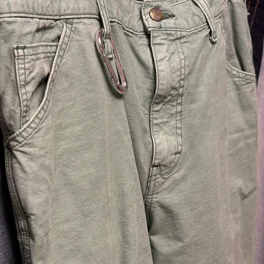 [BUNJANG] Human Made Garment Dyed Painter Pants Green / 휴먼 메이드 가먼트 다이드 페인터 팬츠 그린