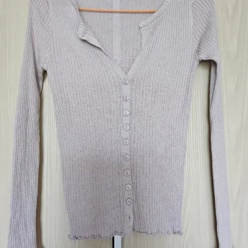 [BUNJANG] Slim Fit Cardigan Mute Purple / 새상품 슬림핏 가디건 뮤트퍼플