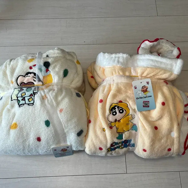 [BUNJANG] Crayon Shin-chan Sleeveless Nightgown Beach Towel 80x140cm / 새상품) 짱구 샤워가운 나시 원피스 80x140cm