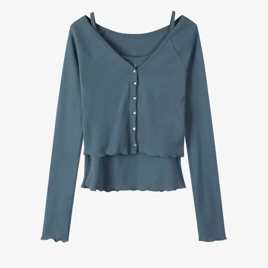 [BUNJANG] DUEL WIDE SLEEVELESS CAMISOLE CARDIGAN SET_D262MSM106 / 듀엘 와이드 슬리브리스 나시 가디건 세트_D262MSM106