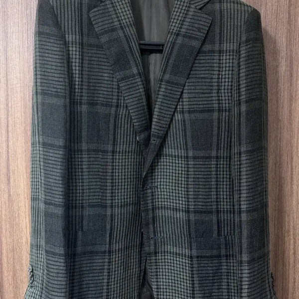 [BUNJANG] Glen Check Wool Linen Blend Blazer / 울+린넨 원단 글렌체크 자켓