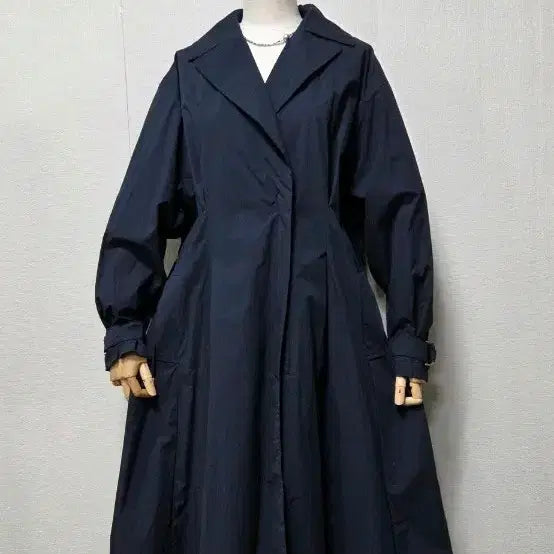 [BUNJANG] Zstudio Twill Long Trench Coat Navy Size 100 / 지스튜디오 바스락 롱트렌치 100