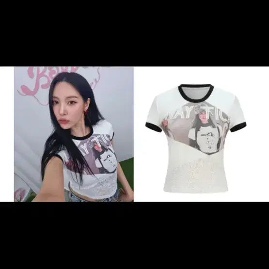[BUNJANG] Runway Ticket Lace Patch Ringer T-Shirt / [런웨이티켓] run t lace patch ringer t shirt