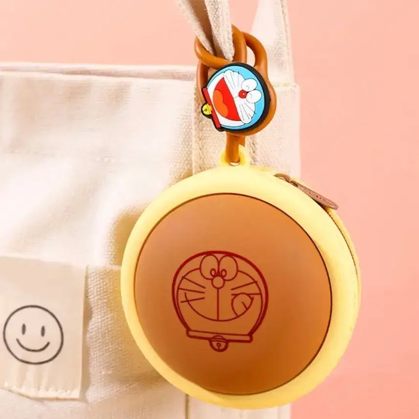 [BUNJANG] Doraemon Dorayaki Coin Pouch AirPods Case Keychain / 도라에몽 도라야끼 동전지갑 에어팟 파우치 키링