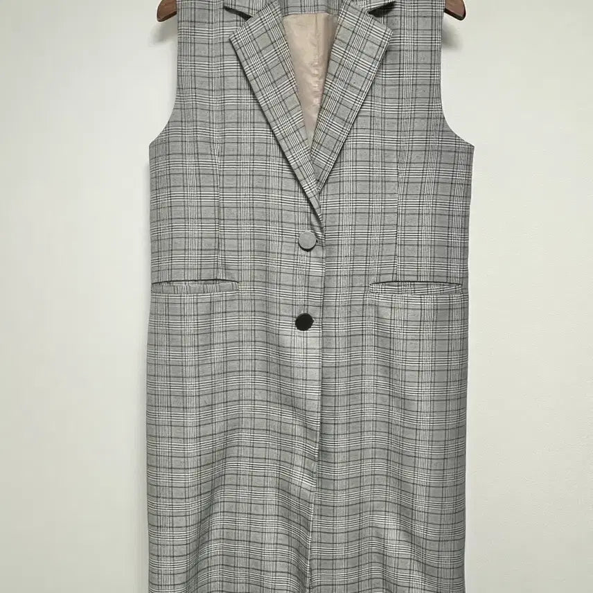 [BUNJANG] Kelly Check Vest Jacket / kelly 체크 베스트 자켓