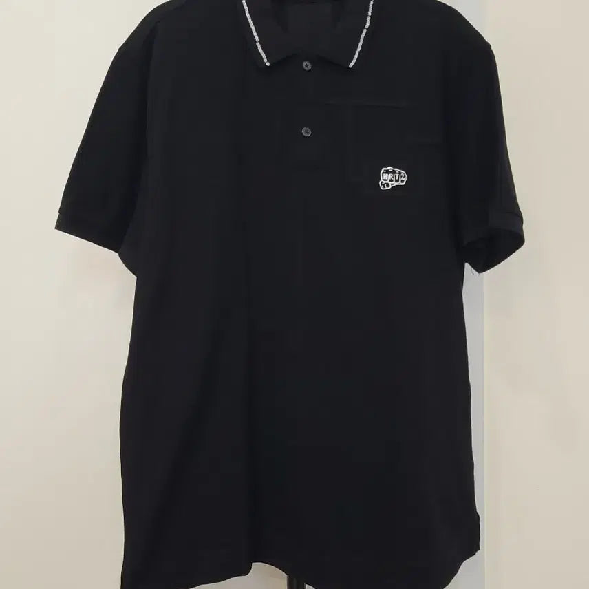 [BUNJANG] System Homme Black Short Sleeve Polo Shirt - Size 105 / 시스템 옴므 블랙 반팔 카라티 105사이즈