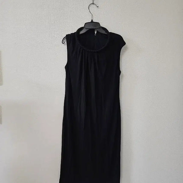 [BUNJANG] Burberry Authentic Black Sleeveless Dress with Beaded Detail / 버버리정품 블랙 민소매 여성 원피스