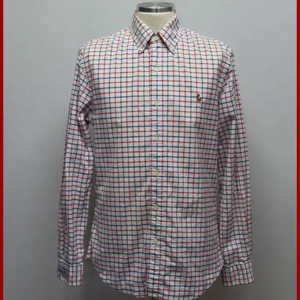 [BUNJANG] Ralph Lauren White Checkered Shirt Size 95 / 랄프로렌/하얀색 체크 남방셔츠/95사이즈/따봉구제(G-3)