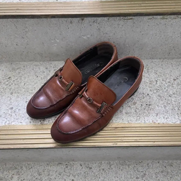 [BUNJANG] Men's Leather Loafers Brown / 남성 가죽 로퍼 브라운