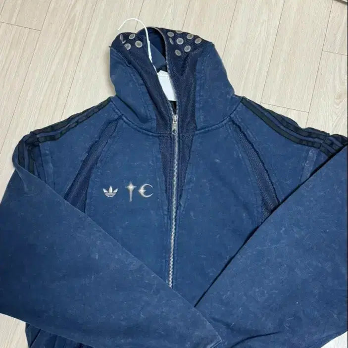 [BUNJANG] Adidas Thug Club Hoodie Zip-up L Blue / 아디다스 떠그클럽 후드집업 L 블루