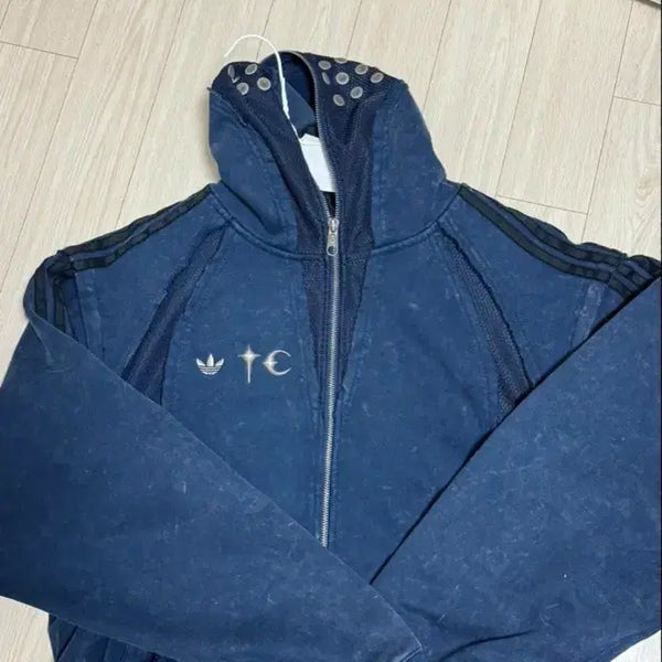 [BUNJANG] Adidas Thug Club Hoodie Zip-up L Blue / 아디다스 떠그클럽 후드집업 L 블루