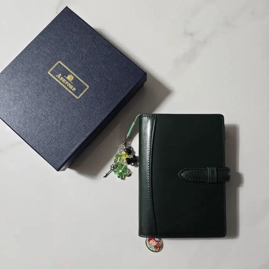 [BUNJANG] Ashford Himmel 6-Ring Belt Binder Diary Green 13mm / 에쉬포드 히멜 6공 벨트 바인더 다이어리 그린 13mm