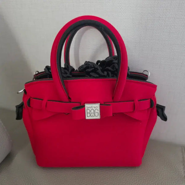 [BUNJANG] Save My Bag Red Neoprene Crossbody Bag / 세이브마이백 레드 크로스백