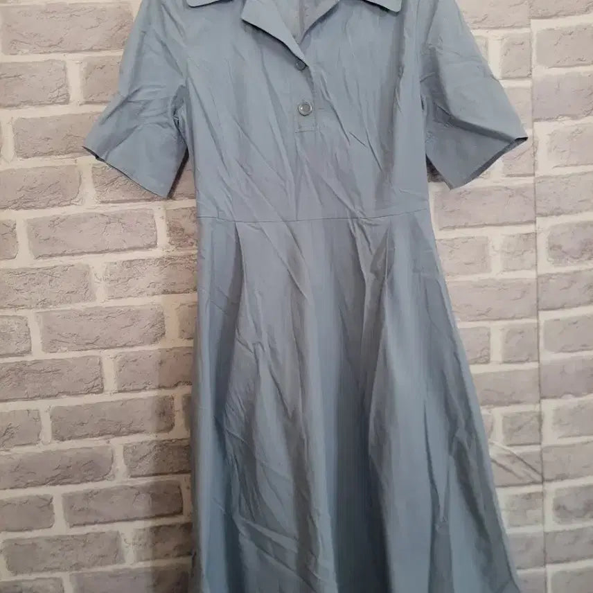 [BUNJANG] Roem Blue Shirt Flare Dress Size 55 / 로엠 블루 셔츠 플레어 원피스55/알뜰한여우