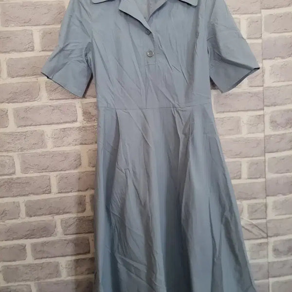 [BUNJANG] Roem Blue Shirt Flare Dress Size 55 / 로엠 블루 셔츠 플레어 원피스55/알뜰한여우