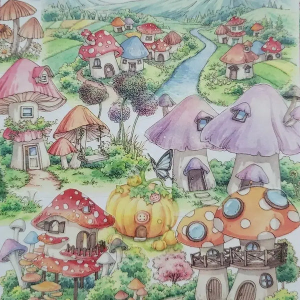 [BUNJANG] MOOD Mushroom Village Masking Tape Cut / MOOD 무드테이프 버섯마을 마스킹테이프 소분컷