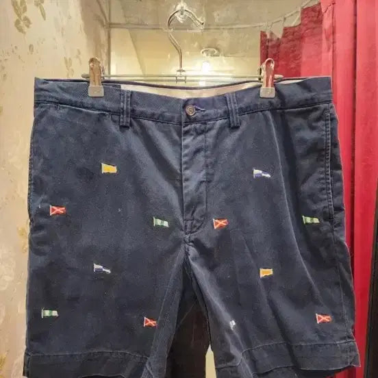 [BUNJANG] Polo Ralph Lauren Flag Embroidered Chino Shorts / 폴로 랄프로렌 깃발자수 치노 반바지