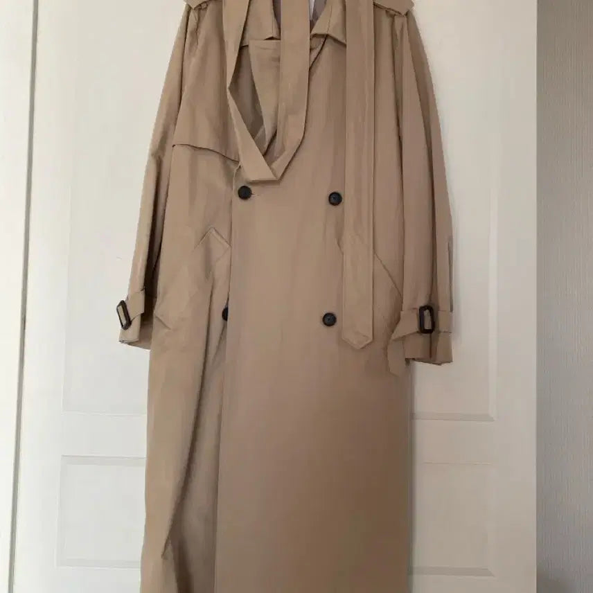 [BUNJANG] Women's Pleated Trench Coat / 플리츠 트렌치 코트