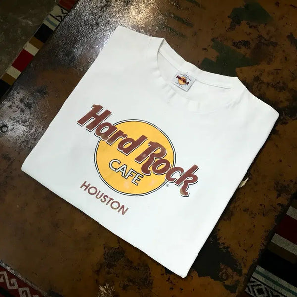 [BUNJANG] Hard Rock Cafe Houston White Short Sleeve T-Shirt Men's L (105) / 하드락카페 휴스턴 화이트 숏 슬리브 반팔티 남성 105 사이즈