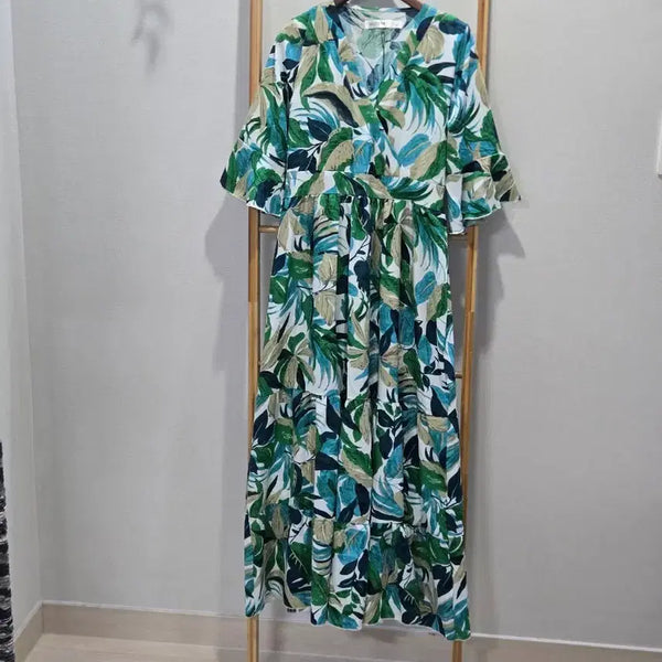 [BUNJANG] MULUNYI V-Neck Long Dress / 브이넥 롱원피스